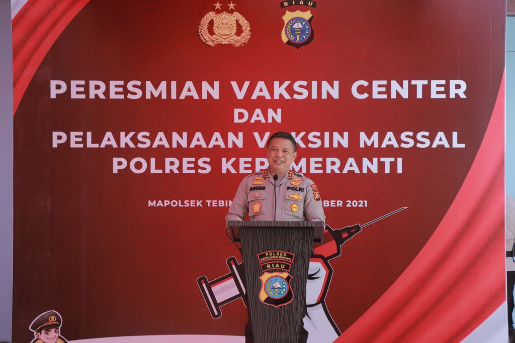Resmikan Gedung Vaksin Centre Polres Meranti, Kapolda Targetkan Vaksinasi 1.000 Masyarakat Perhari